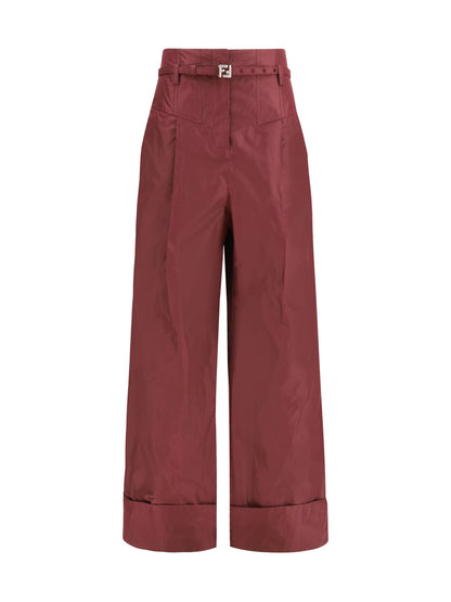 FENDI 40 taffeta silk trousers 
