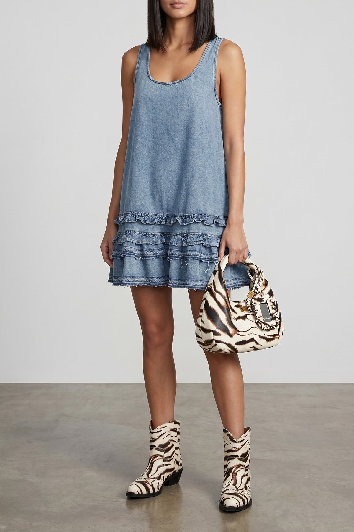 ankle boots in leather-effect fabric
