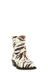 ankle boots in leather-effect fabric