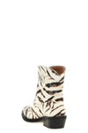 ankle boots in leather-effect fabric
