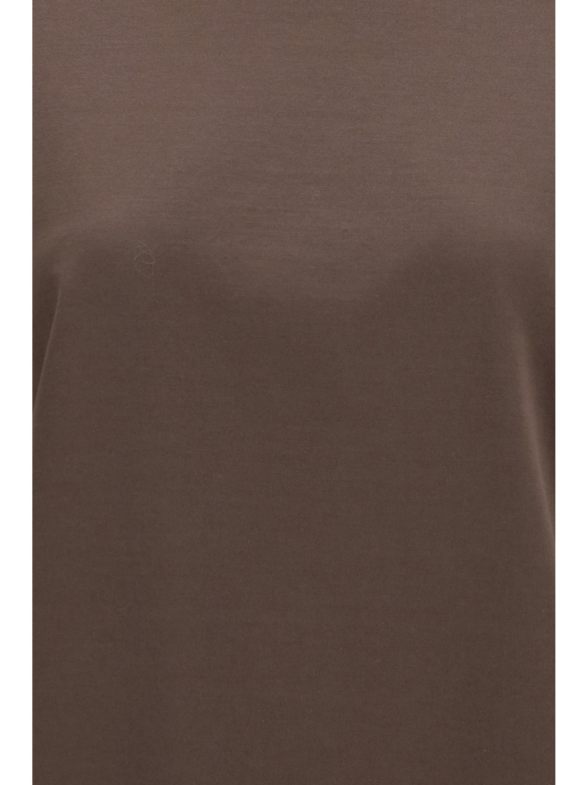 cotton t-shirt with sheer sleeves and side panels