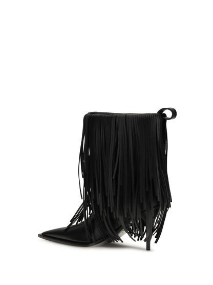 BALENCIAGA 36 avenue fringe ankle boots