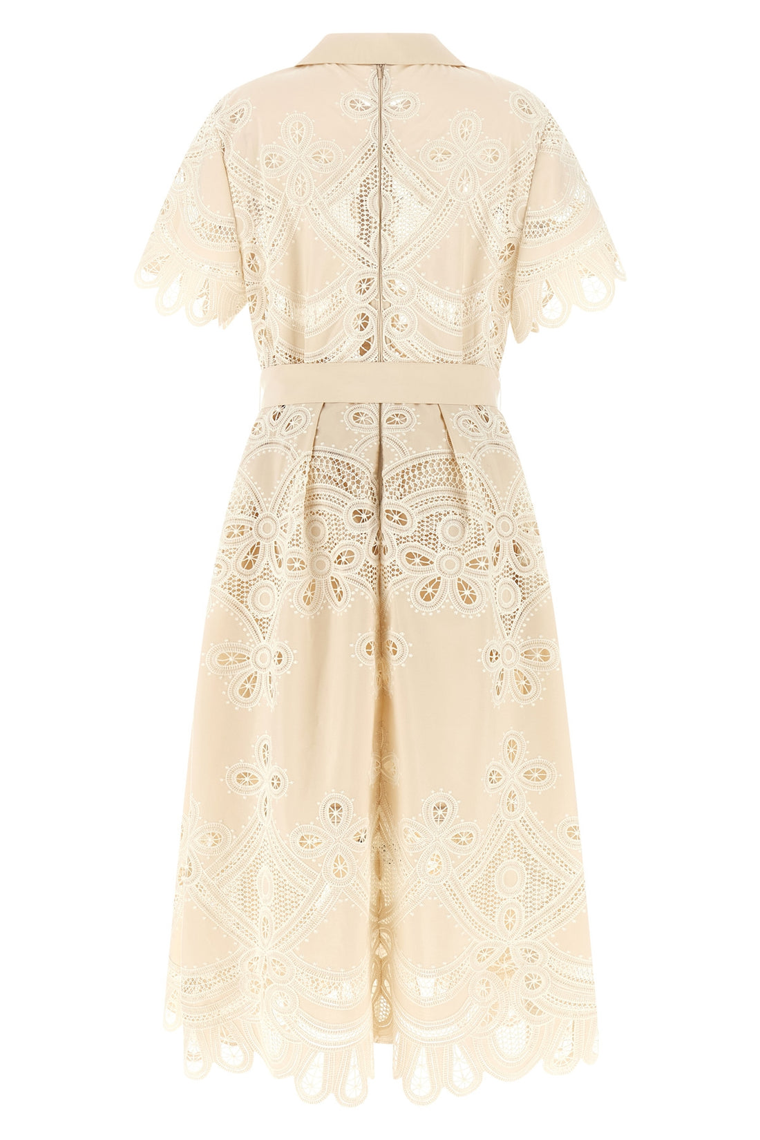ELIE SAAB 38 the elie saab midi dress defines a structured a-silhouette through a complex all