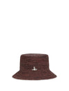 orb raffia bucket hat