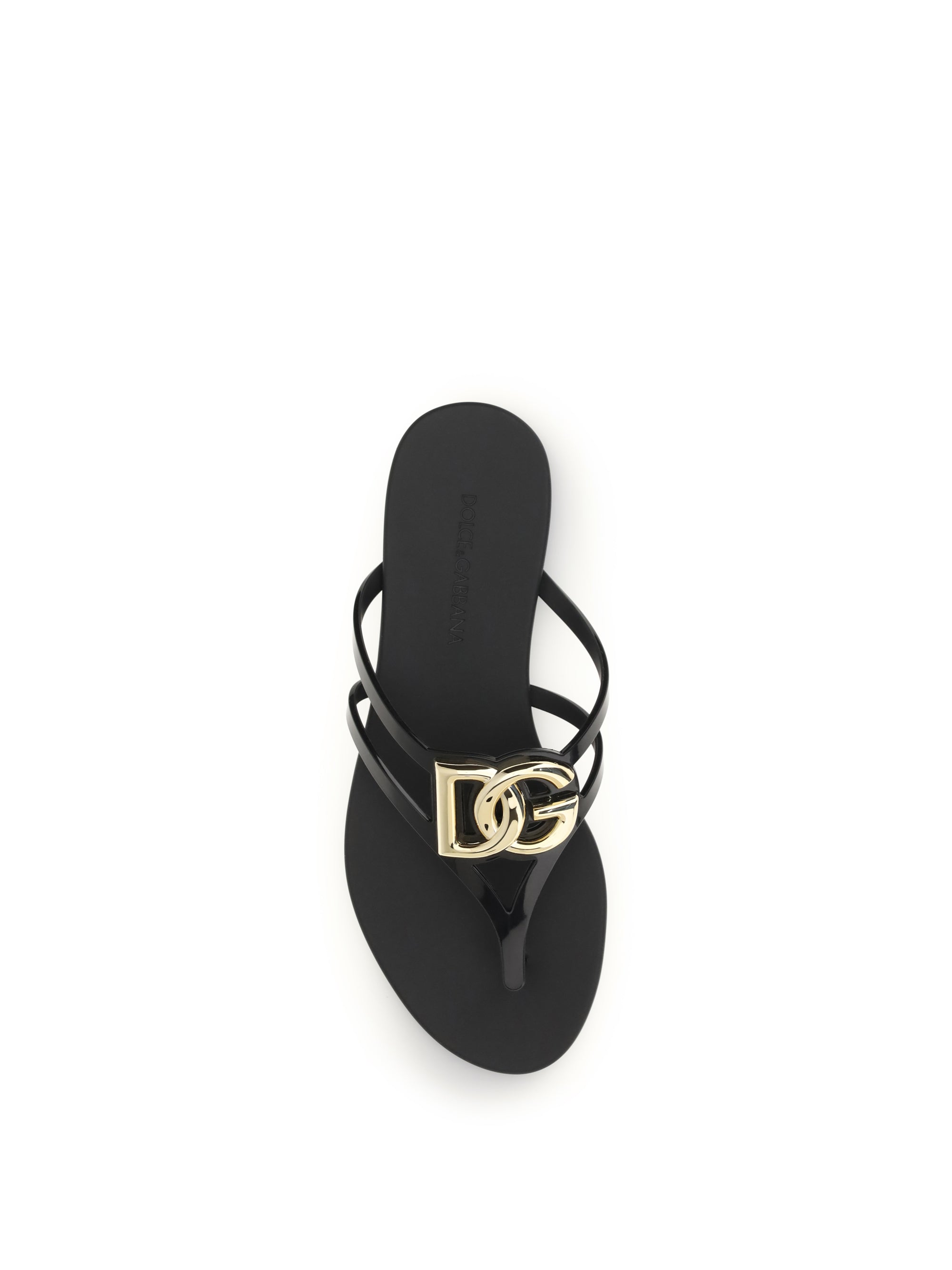 DOLCE &amp; GABBANA 36 logo rubber sandals
