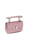 rockstud spike leather shoulder bag