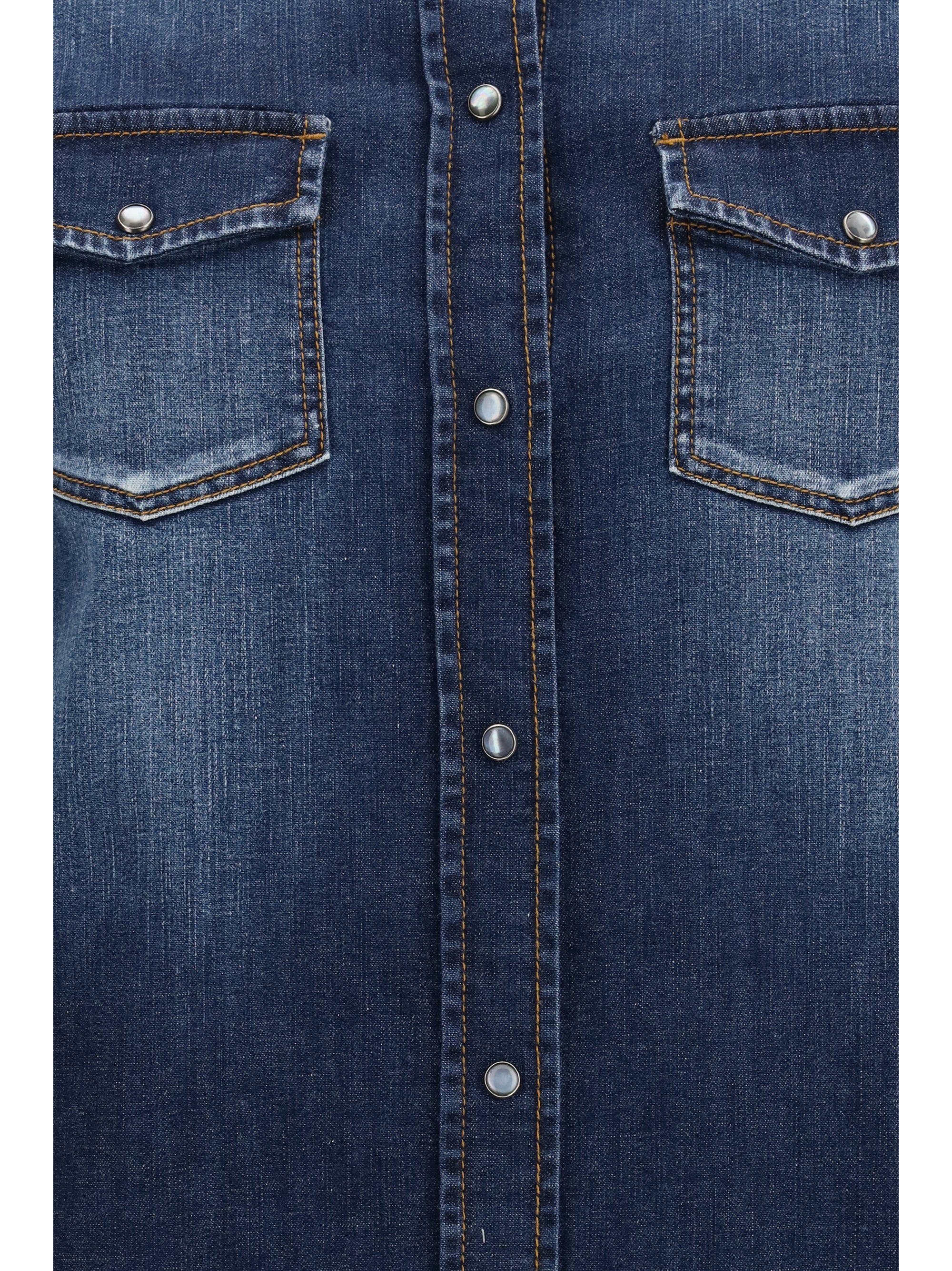 lightweight denim western long sleeve shirt