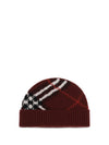 cashmere check beanie