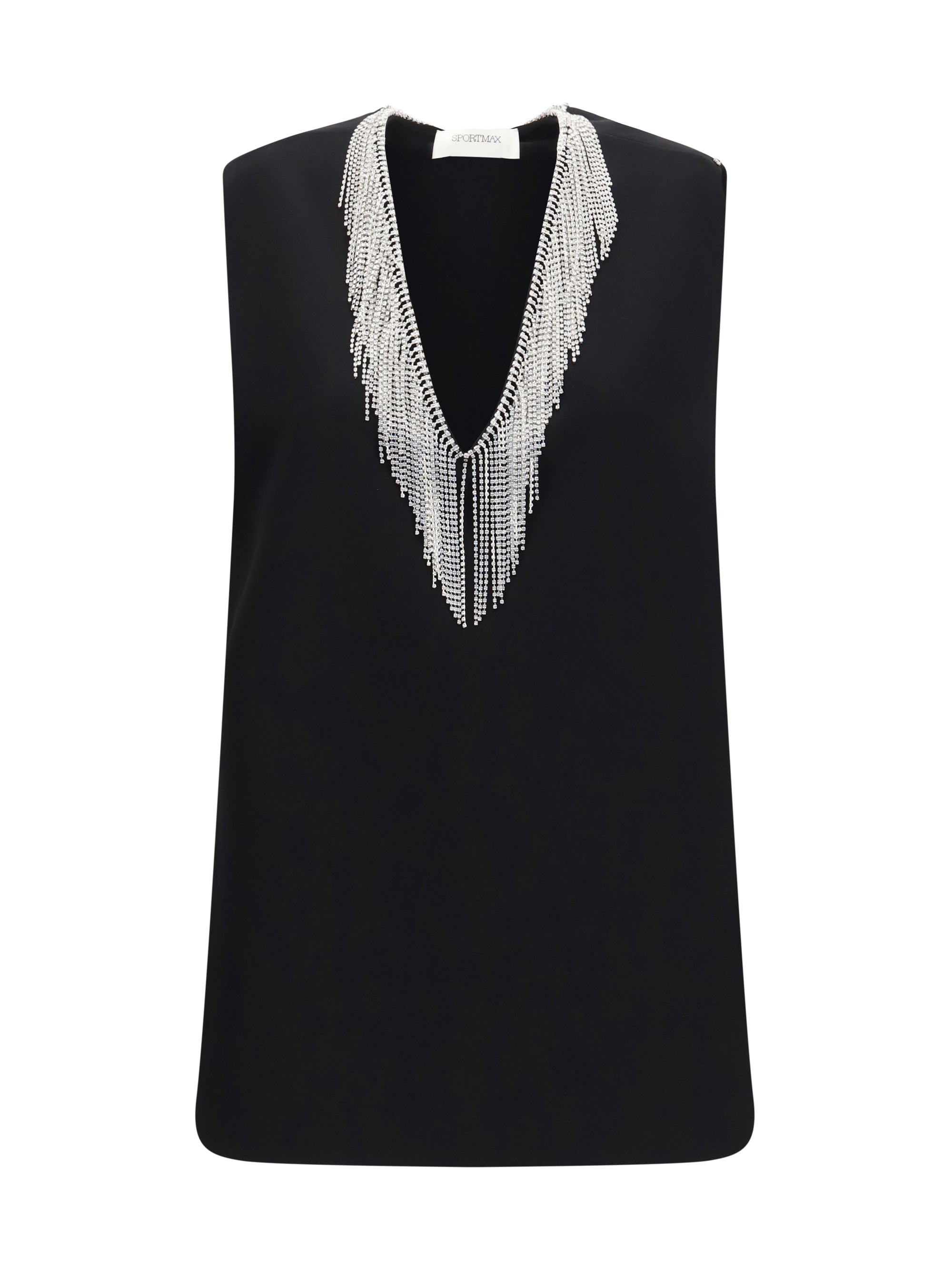 faglia v-neck top with crystals