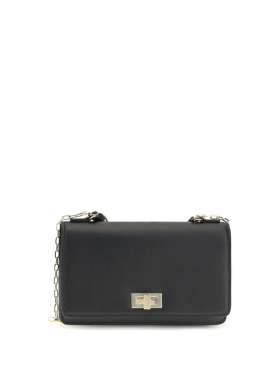 peekaboo leather chain wallet