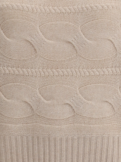 MAX MARA STUDIO L cable-knitted wool and cashmere sweater