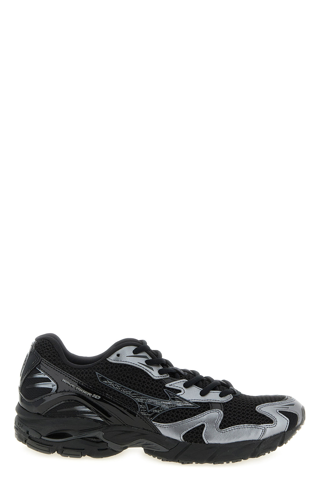 MIZUNO 7.5 wave rider 10 mesh and laminated leather sneakers
