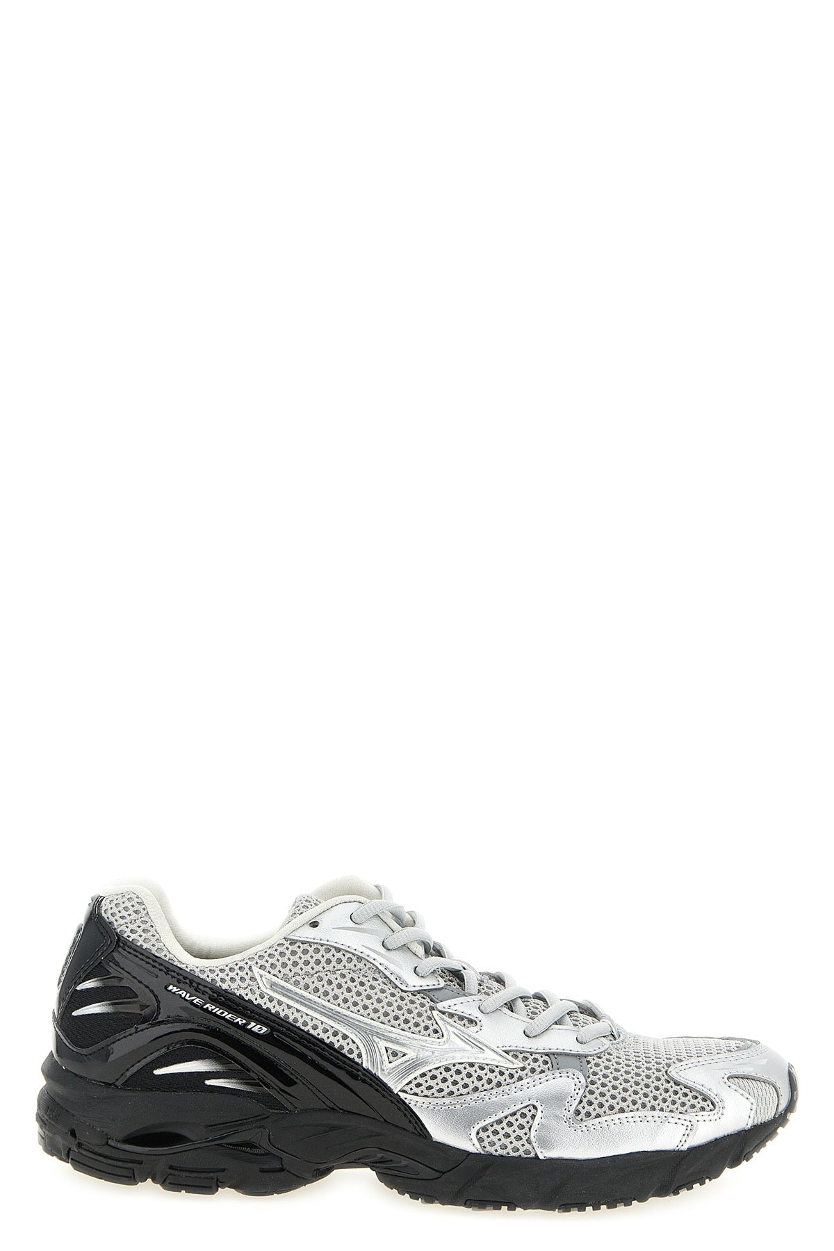 wave rider 10 mesh and laminated leather sneakers