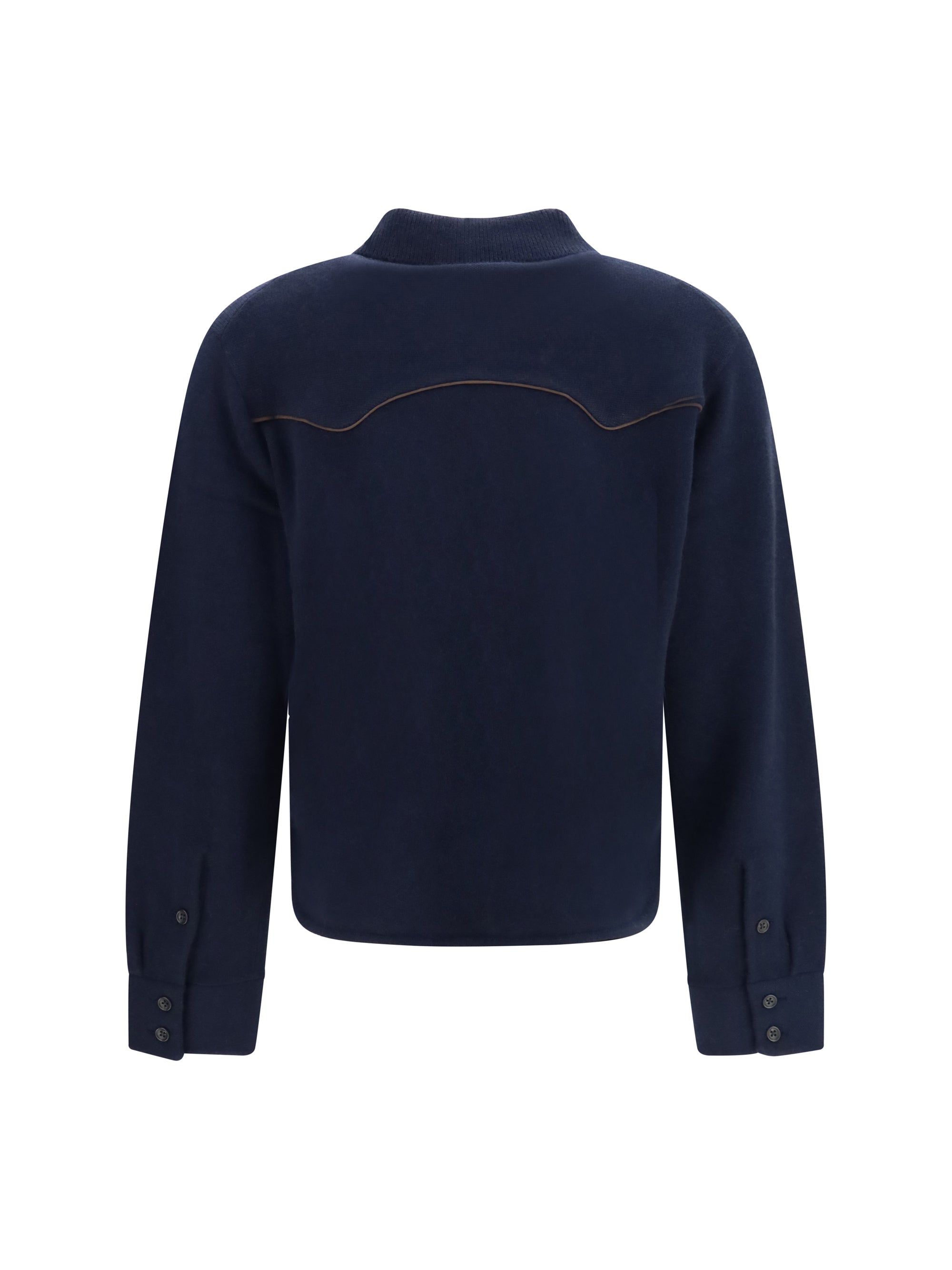 cropped western cashmere shirt