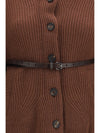 high neck cardigan with belt