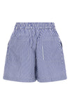 cashine striped cotton poplin shorts