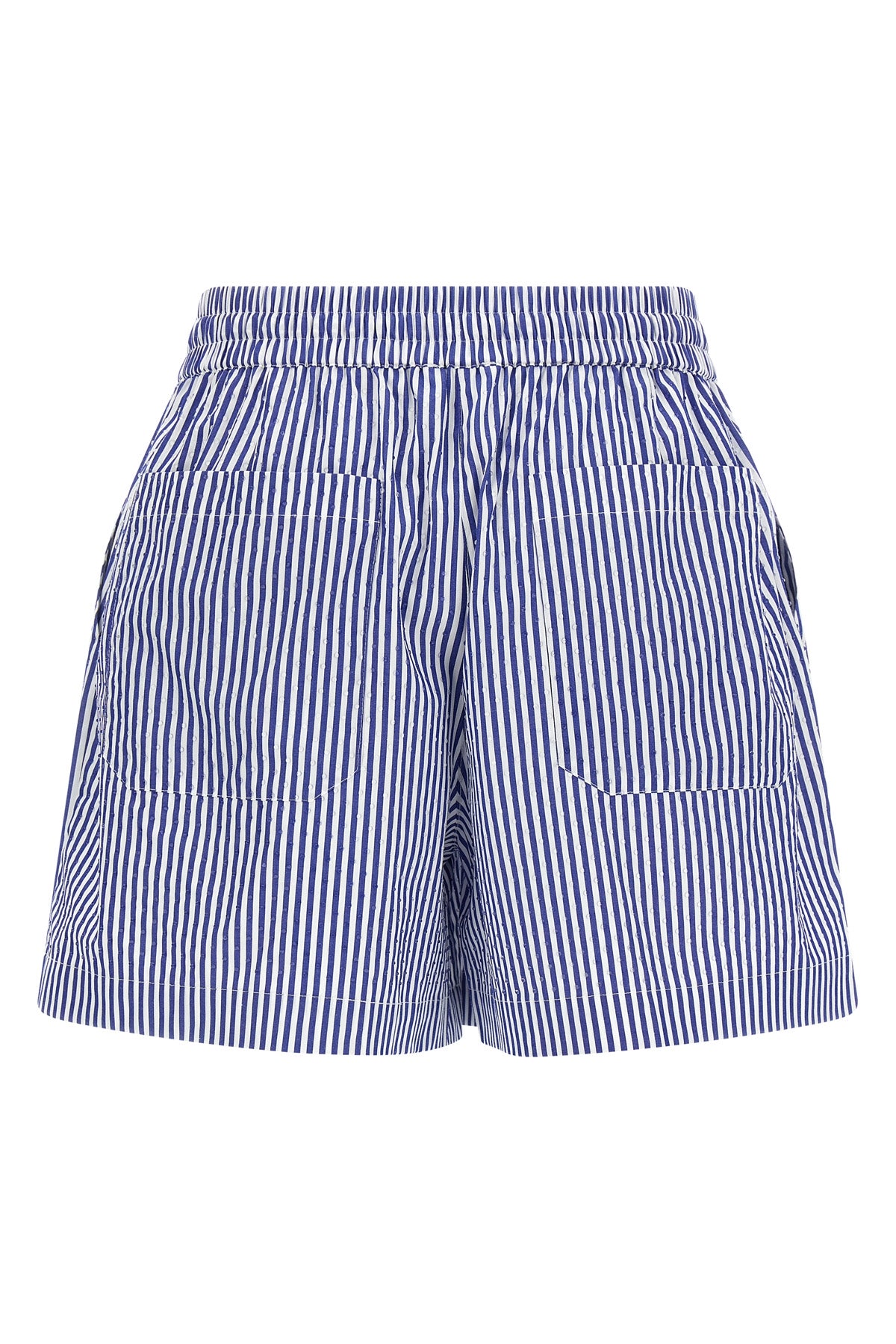 cashine striped cotton poplin shorts