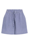 cashine striped cotton poplin shorts