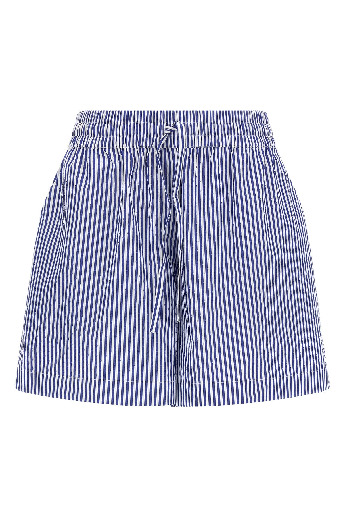 cashine striped cotton poplin shorts