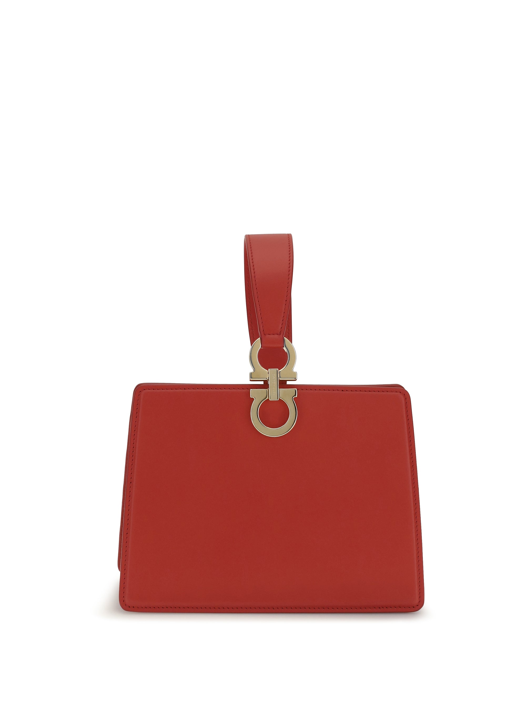 rigid leather handbag