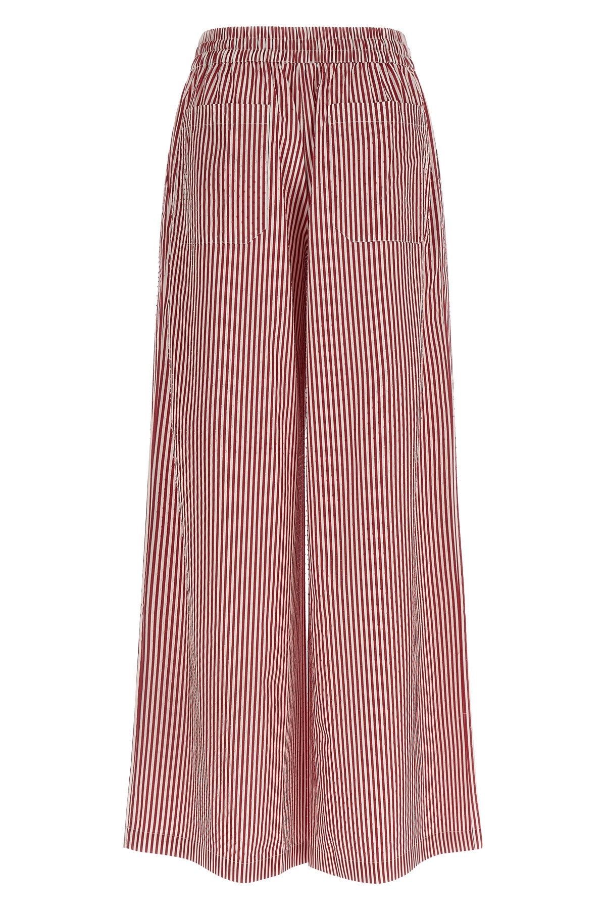cashine striped cotton poplin pants