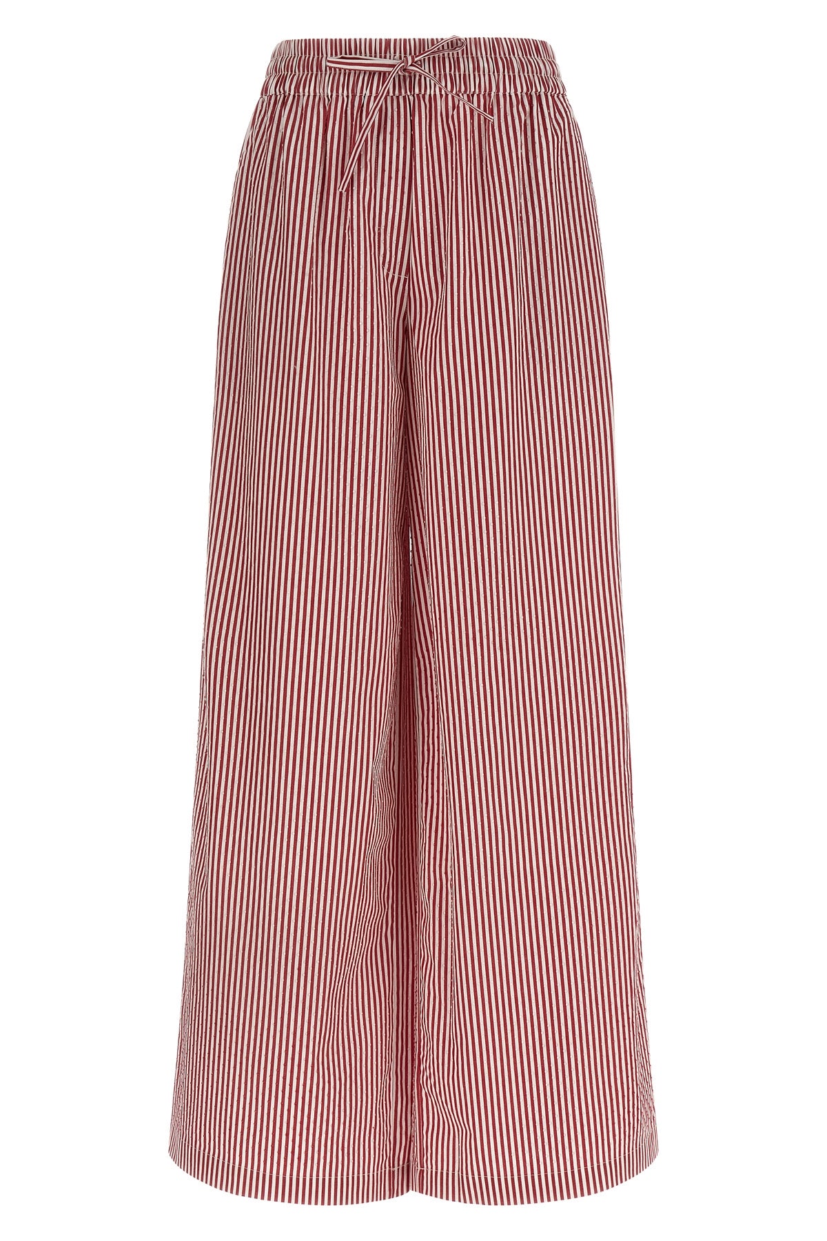 cashine striped cotton poplin pants