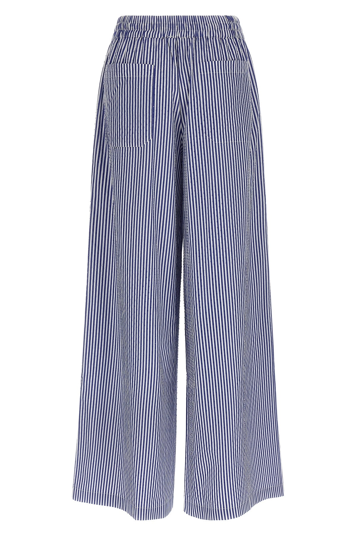 cashine striped cotton poplin pants
