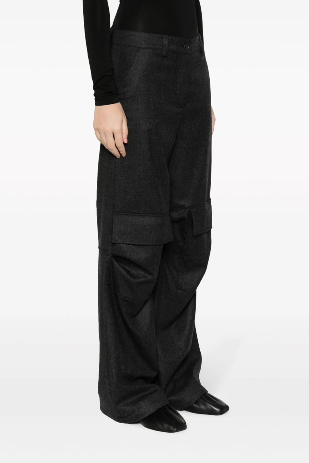 cargo-style pants in wool