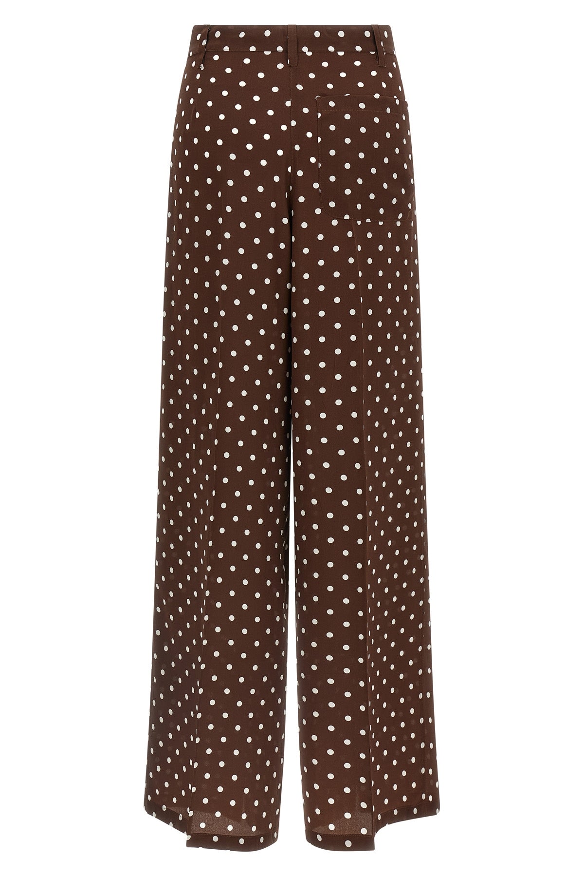 sbillo polka dot print silk trousers