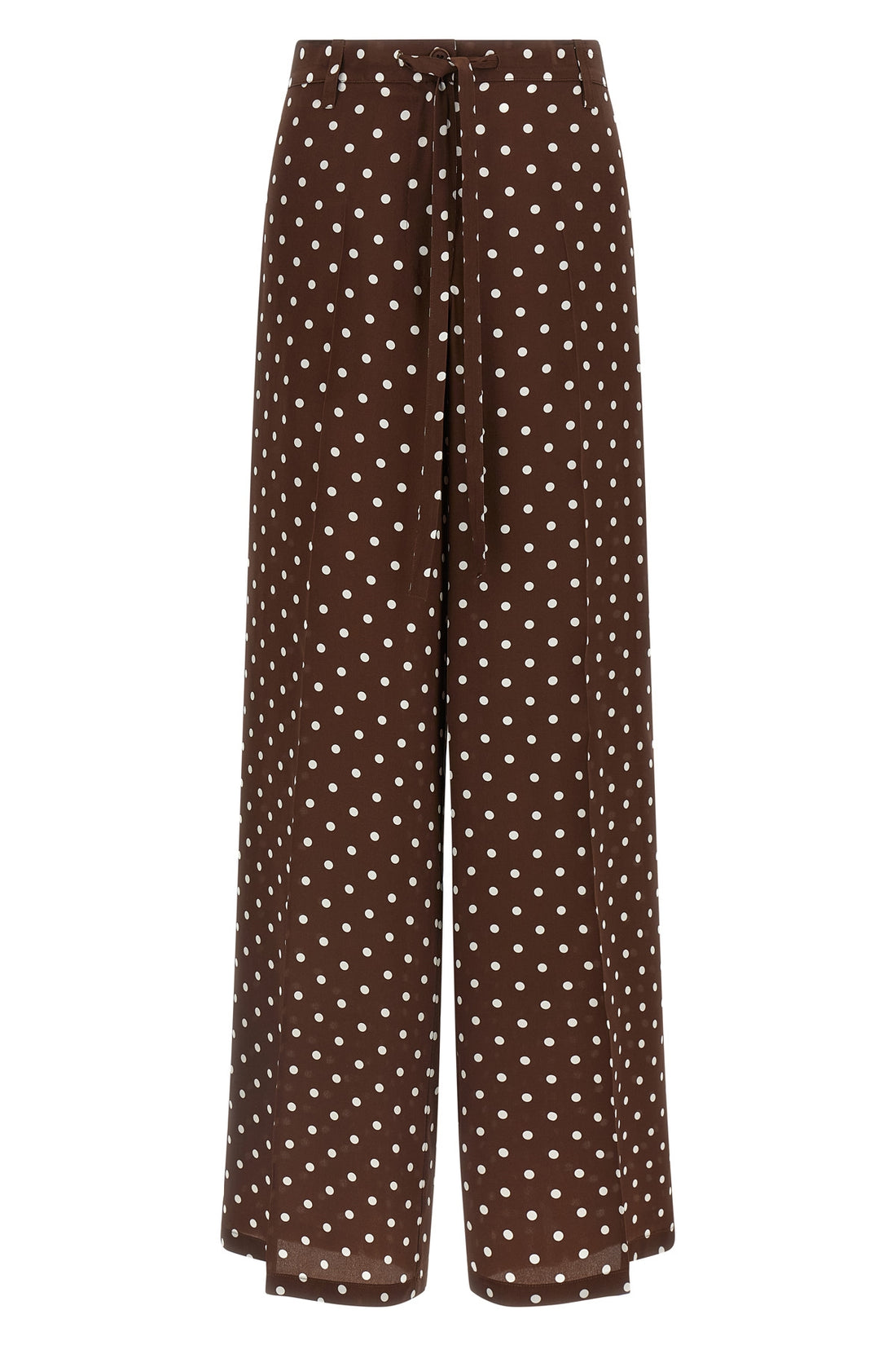 P.A.R.O.S.H. M sbillo polka dot print silk trousers