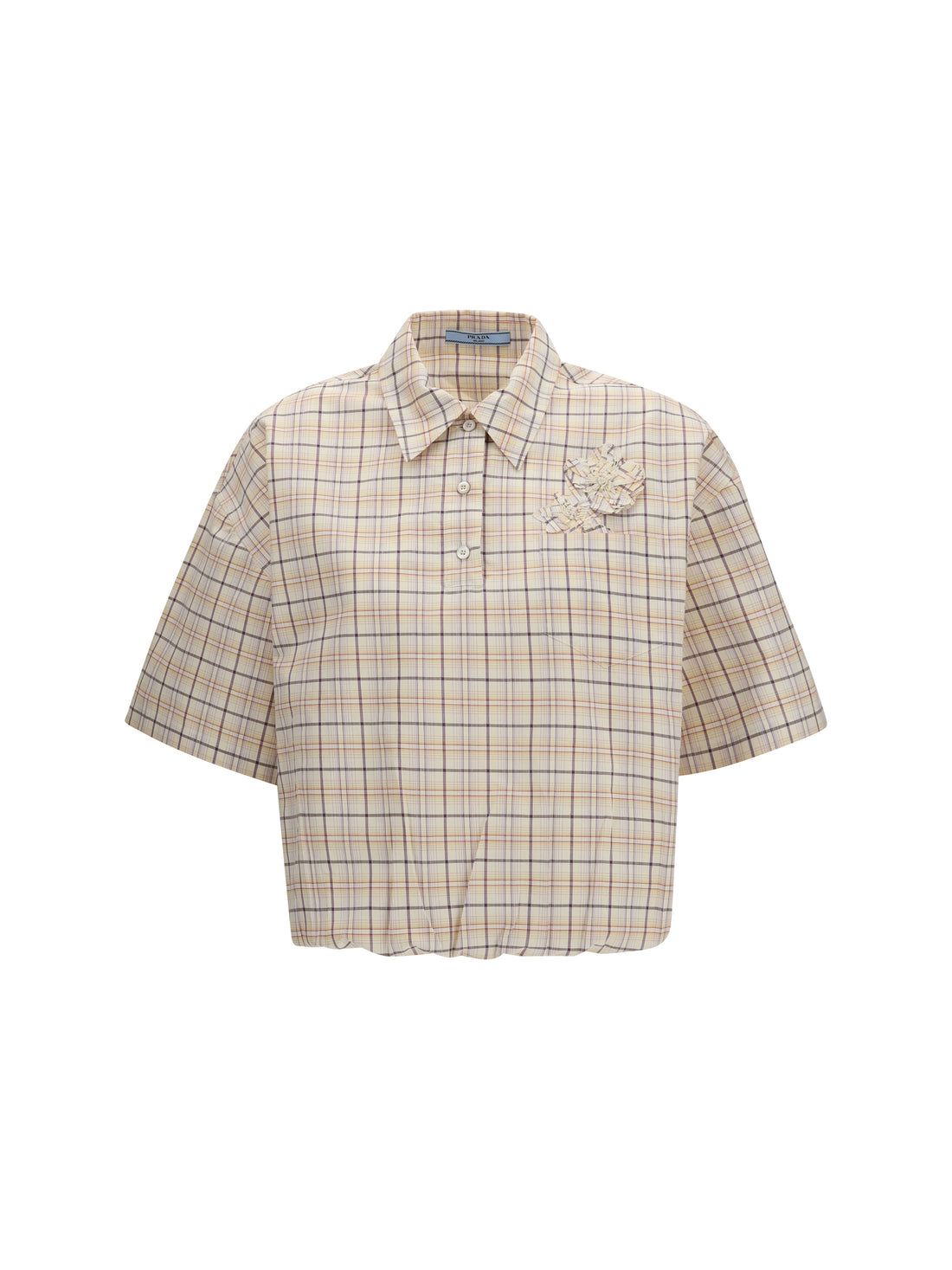 PRADA 40 checked poplin shirt
