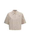 checked poplin shirt