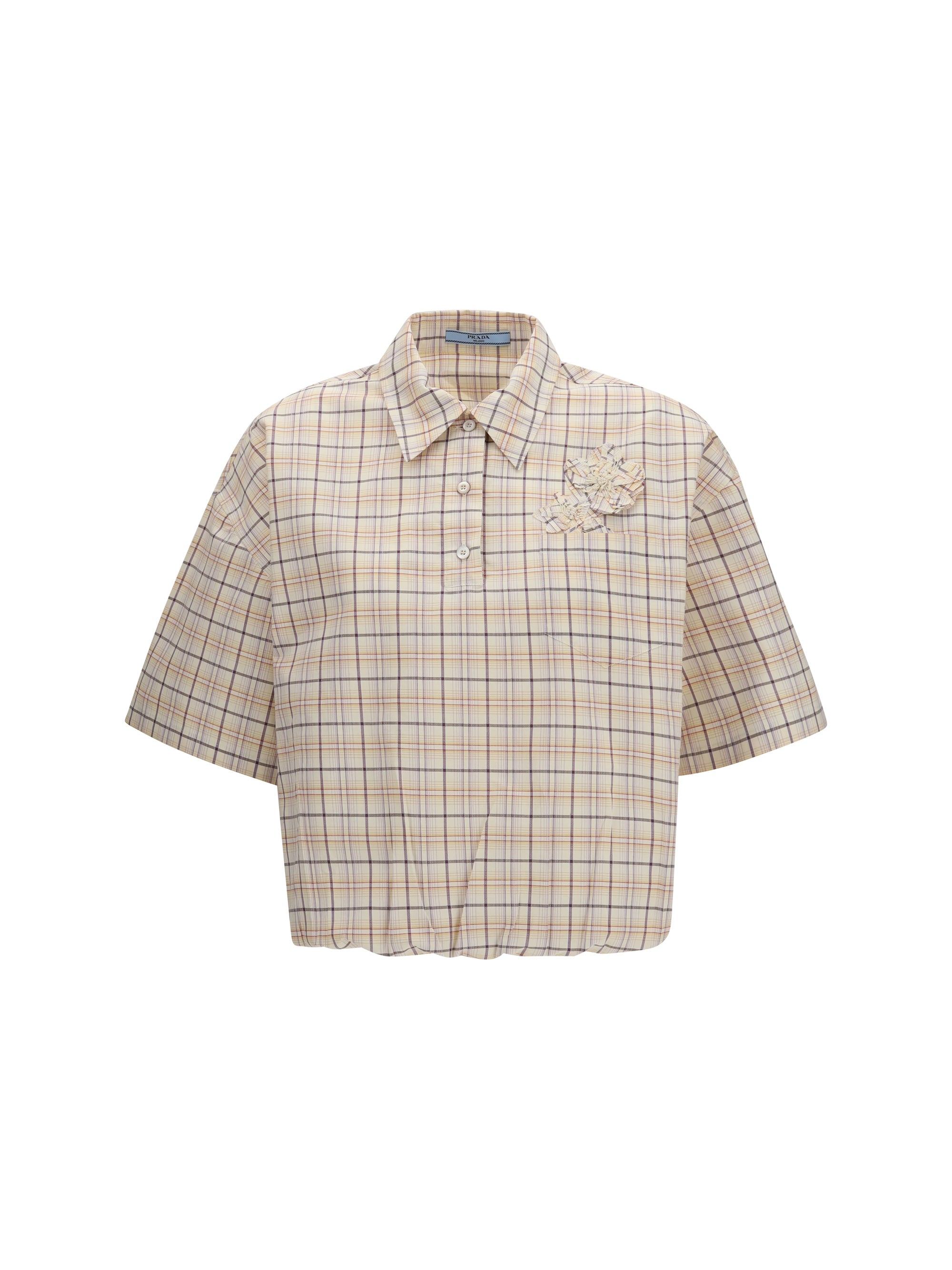 checked poplin shirt