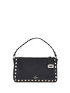 rockstud zip-up shoulder bag