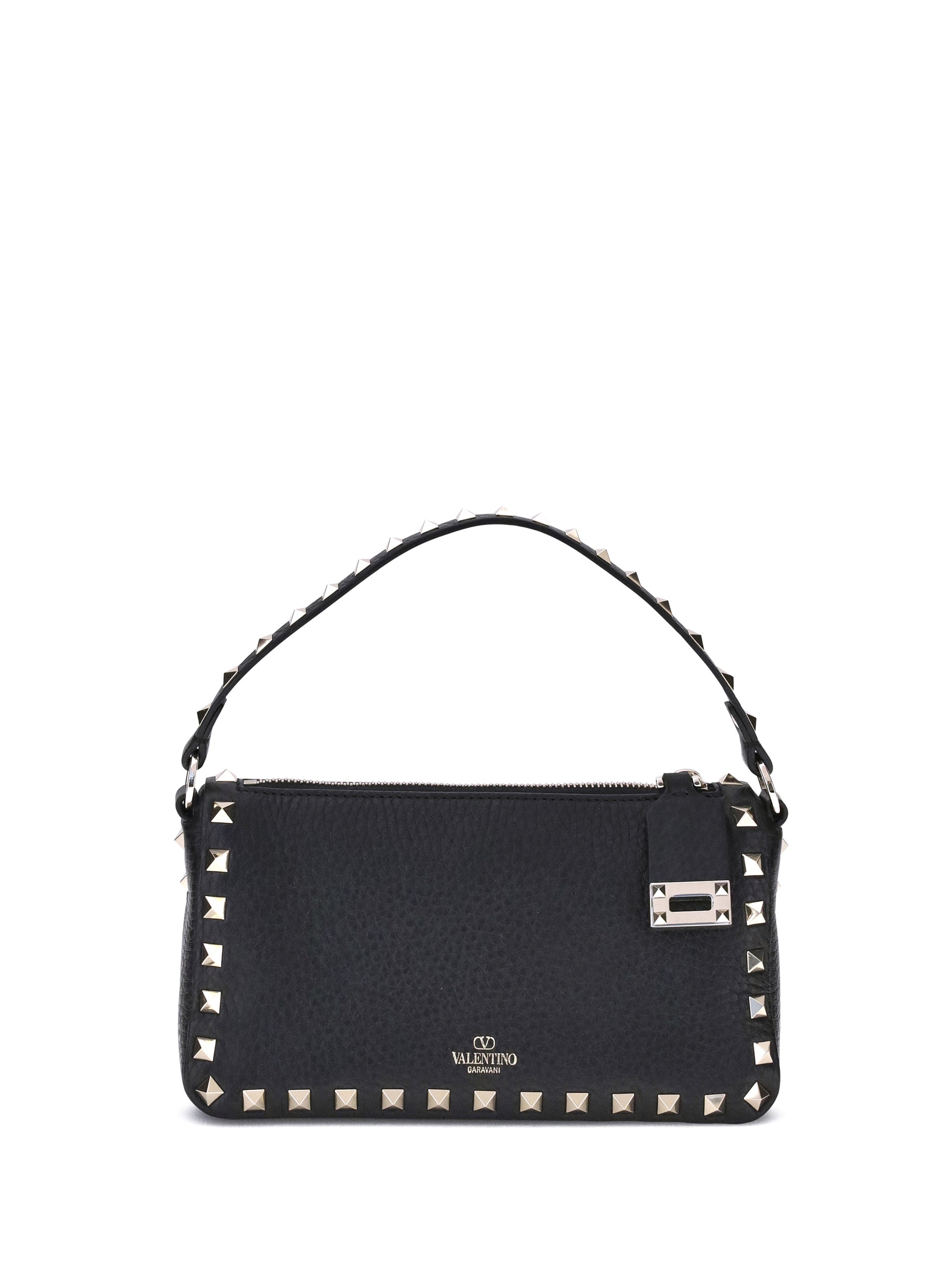 rockstud zip-up shoulder bag