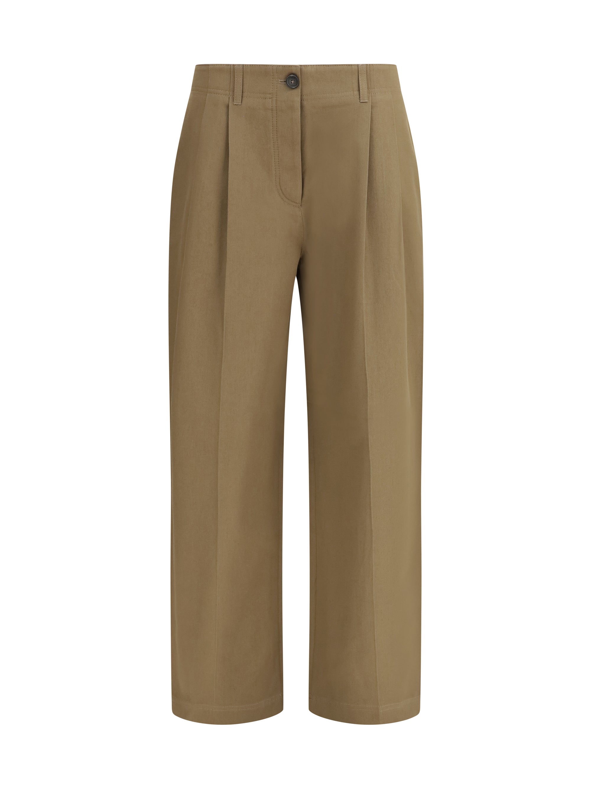 straight-leg pants in organic cotton