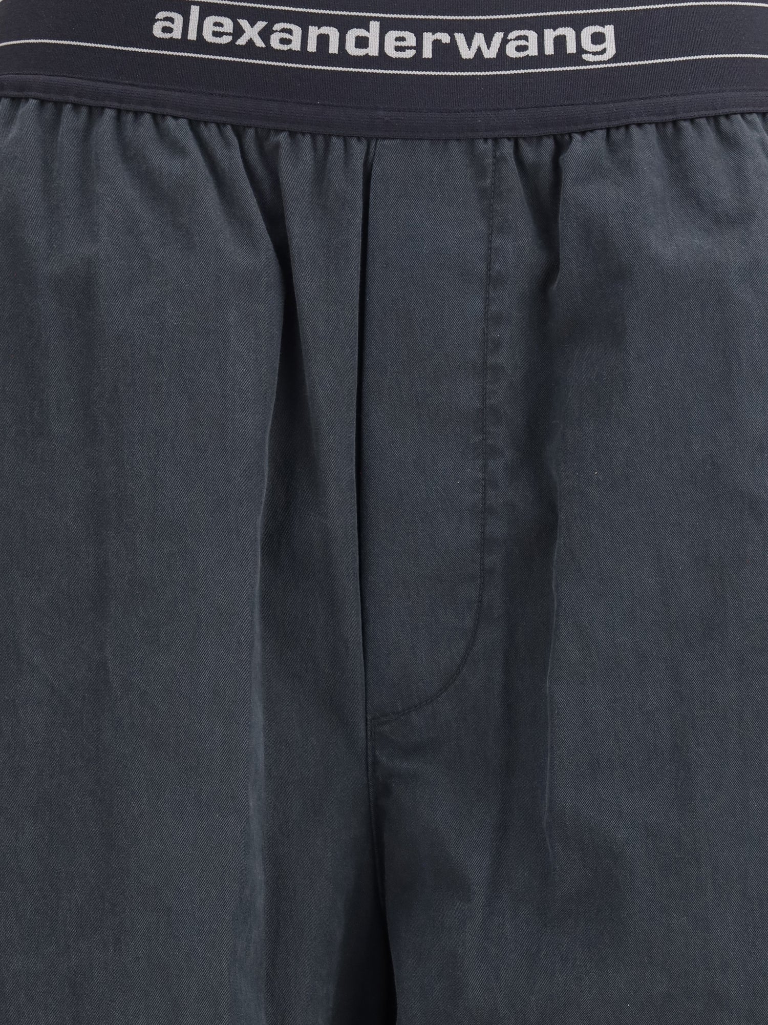 ALEXANDER WANG S trousers with elastic waistband and contrasting jacquard logo