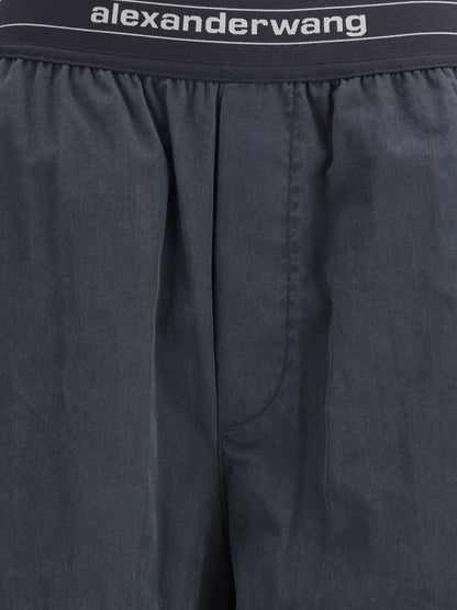 ALEXANDER WANG S trousers with elastic waistband and contrasting jacquard logo