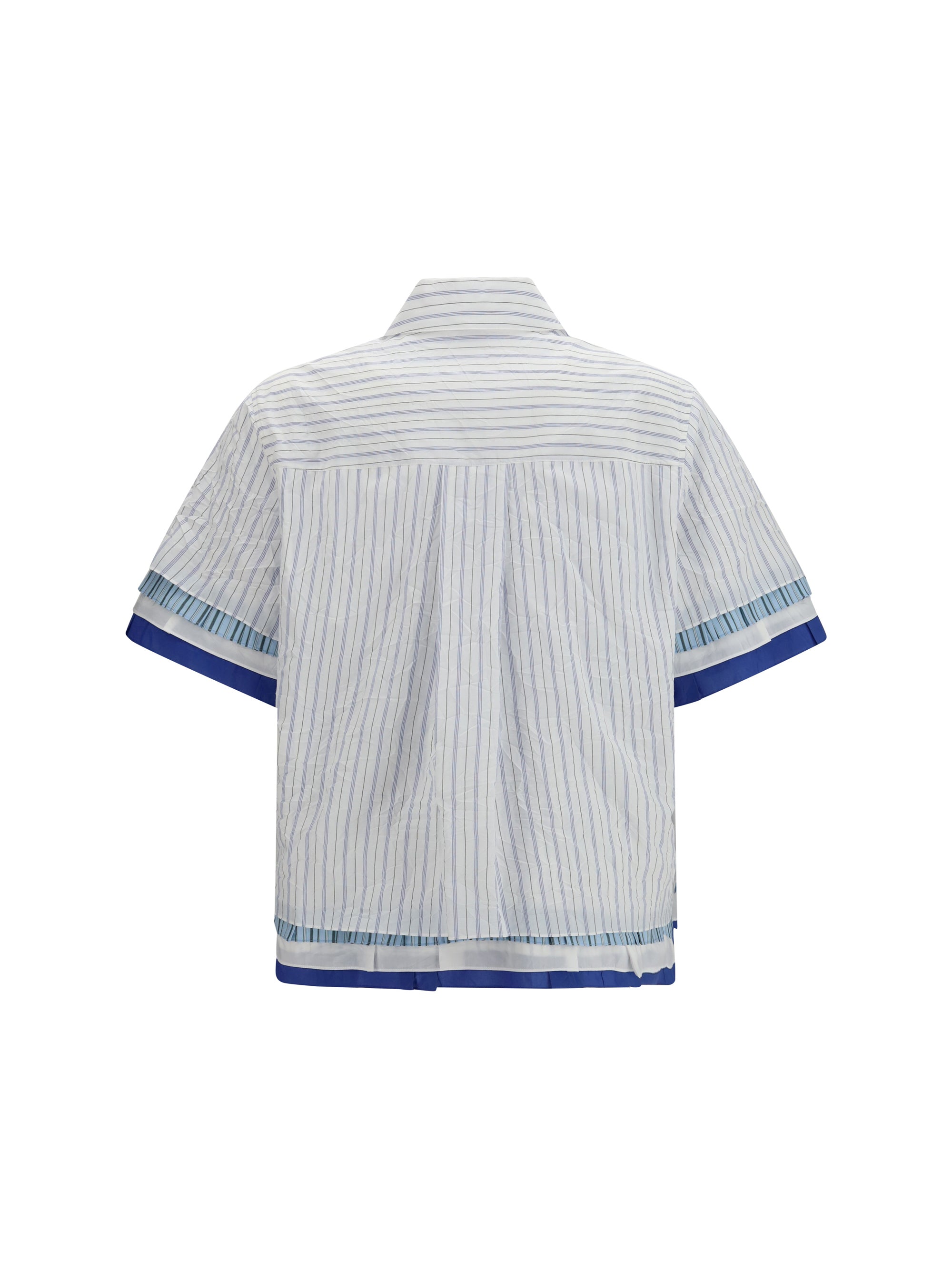 short-sleeved striped shirt