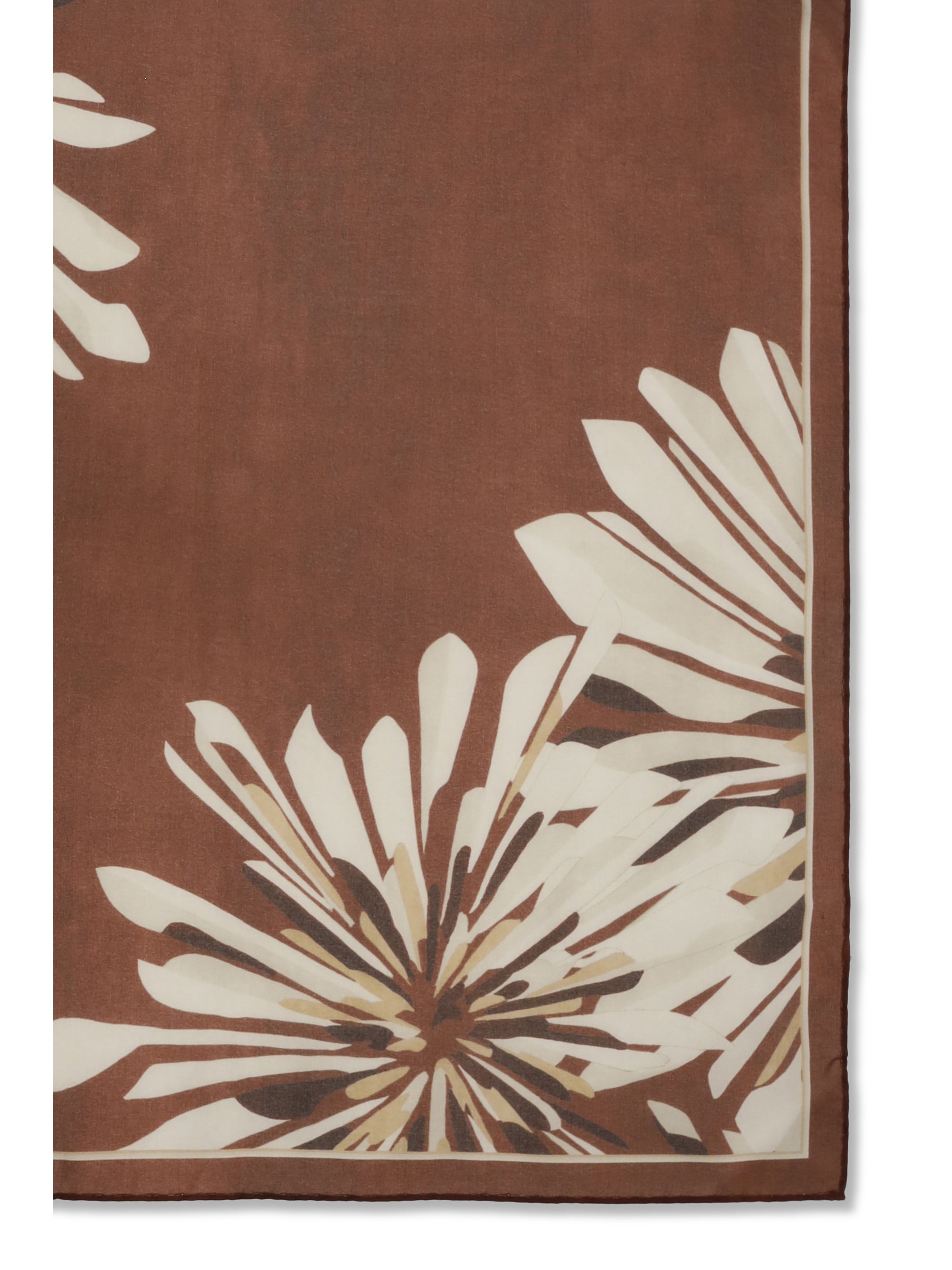 bloom print silk pongée scarf