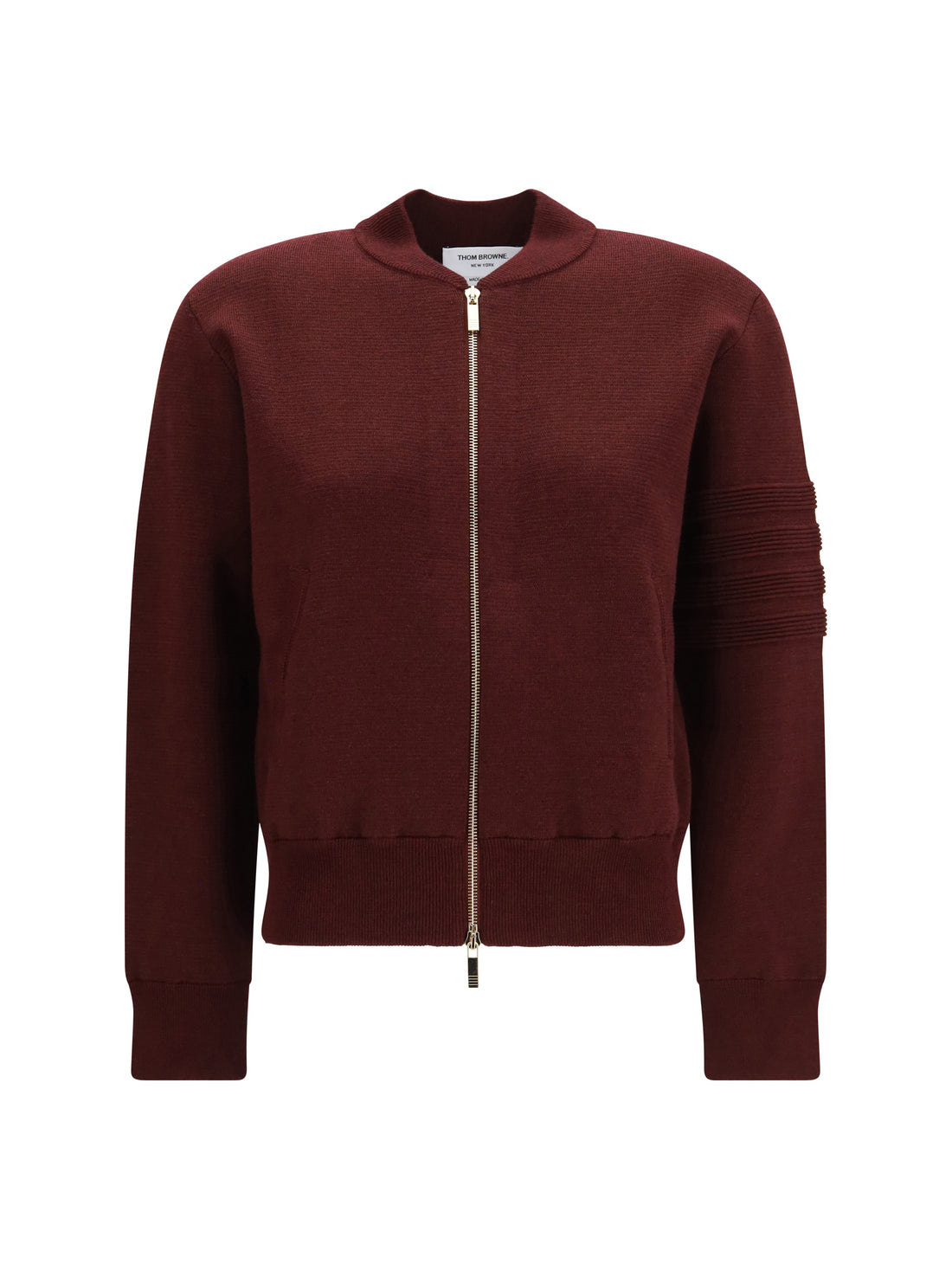 THOM BROWNE 40 ottoman milano stitch 4-bar bomber jacket