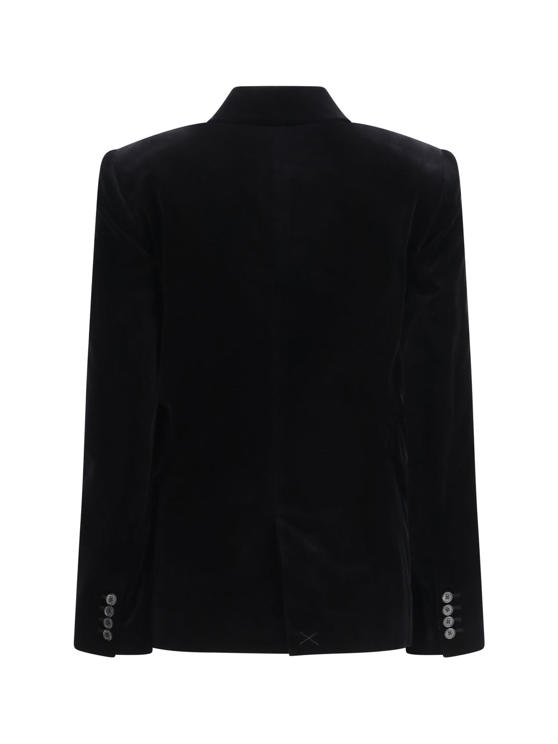 KHAITE 2 rolo stretch-velvet double-breasted jacket