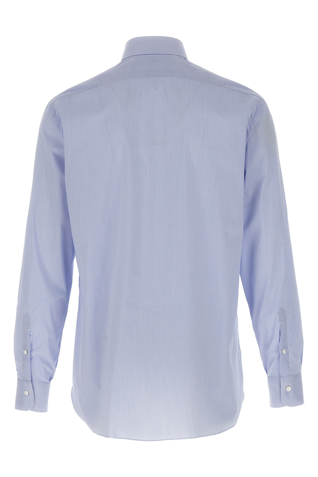 BARBA 42 cm striped cotton poplin shirt