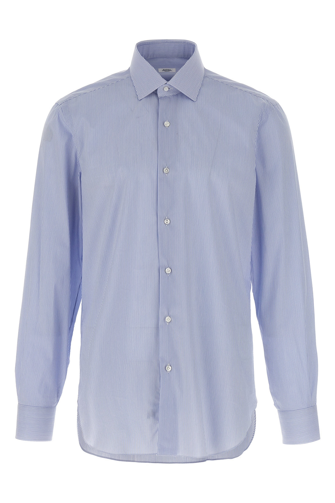 BARBA 42 cm striped cotton poplin shirt