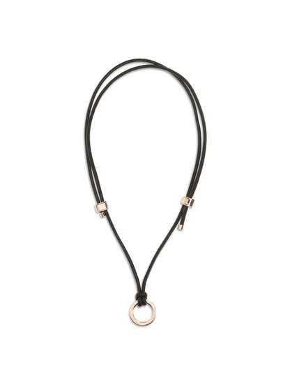 BRUNELLO CUCINELLI OS leather eyeglass cord with charm