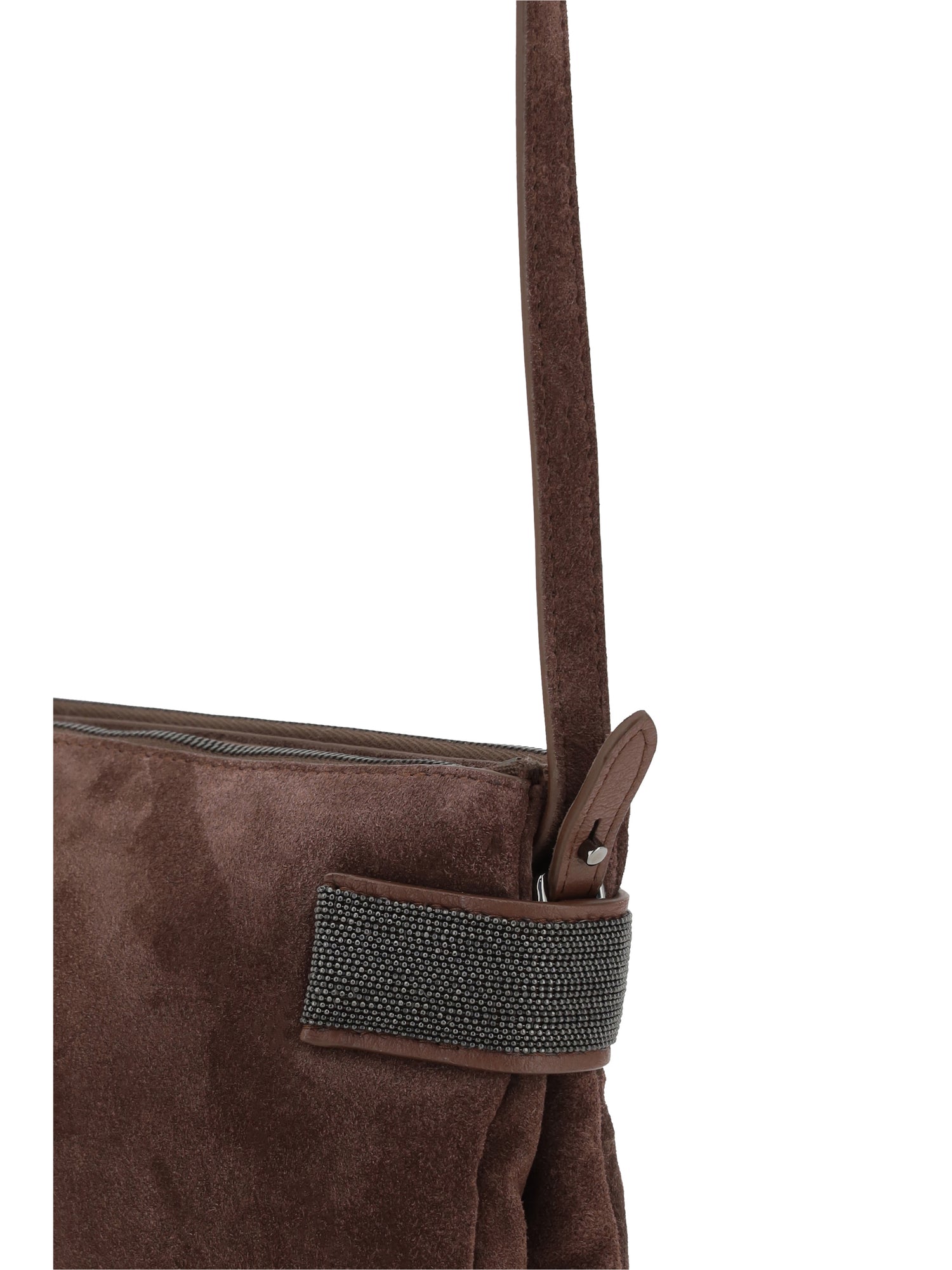 BRUNELLO CUCINELLI OS suede leather shoulder bag