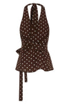 sbillo polka dot print silk top