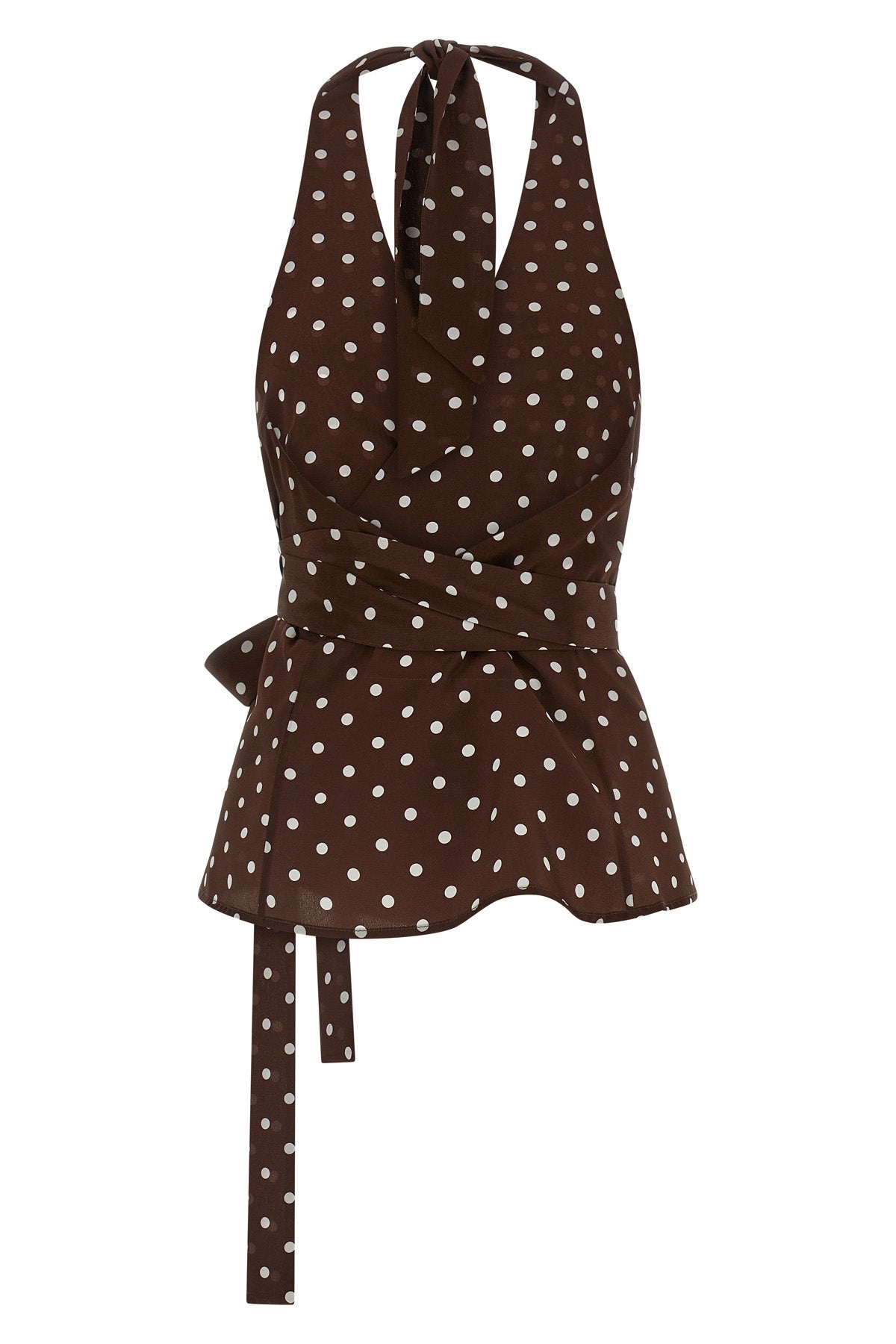 sbillo polka dot print silk top