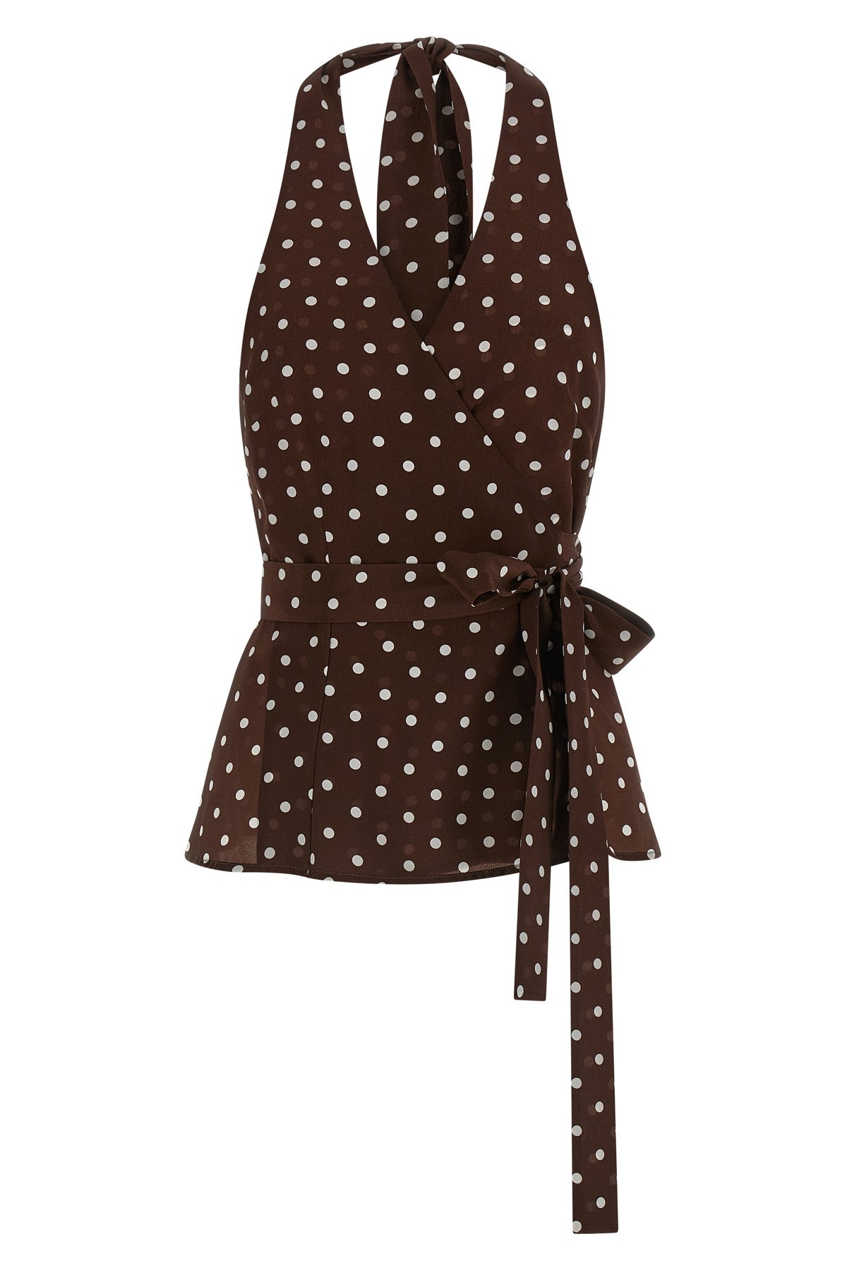 sbillo polka dot print silk top