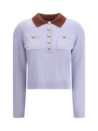 SELF-PORTRAIT XS contrast collar sweater 